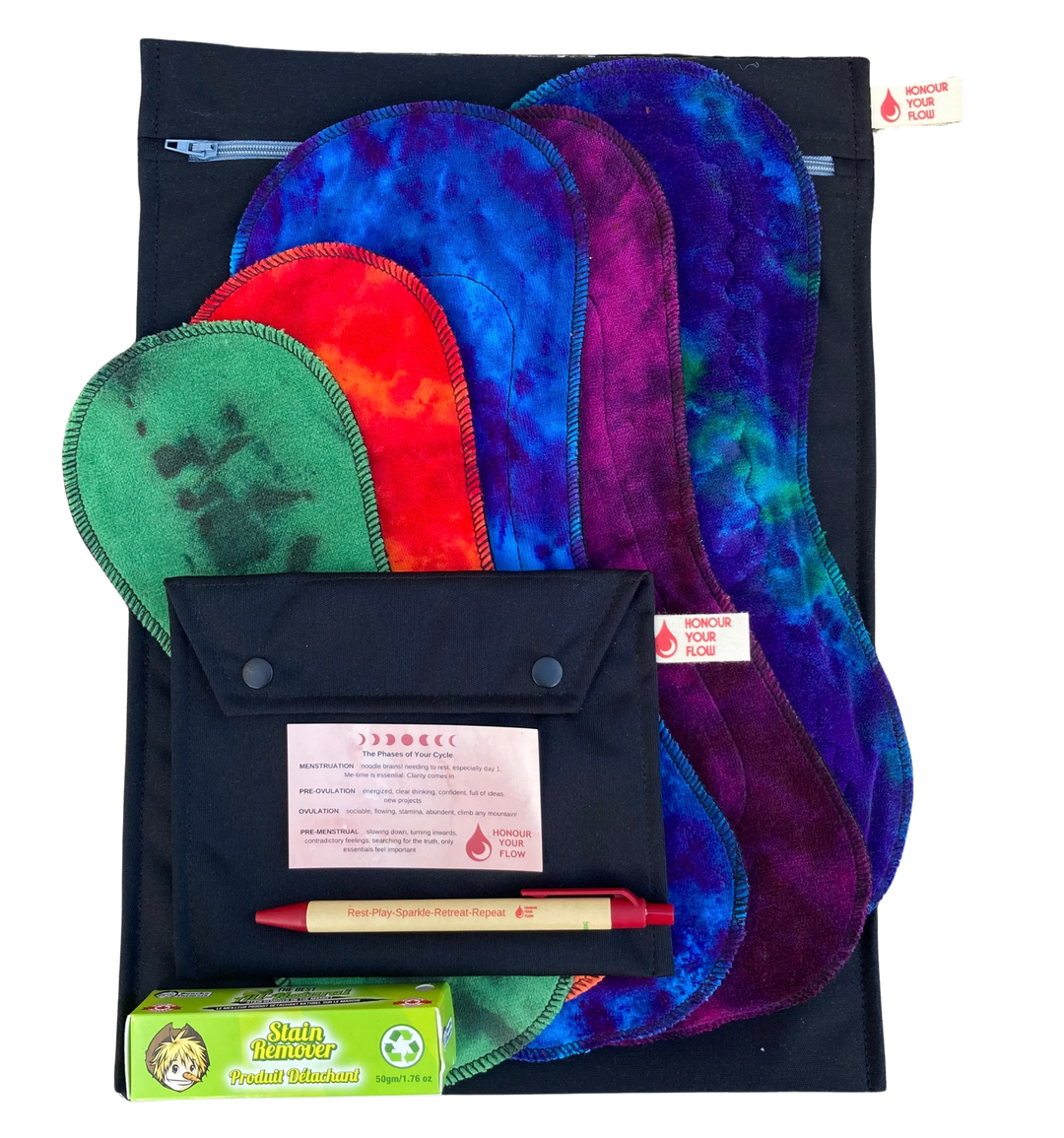 Starter Pack UK size 22-30 -  Organic Cotton Reusable Period  Pad Kit