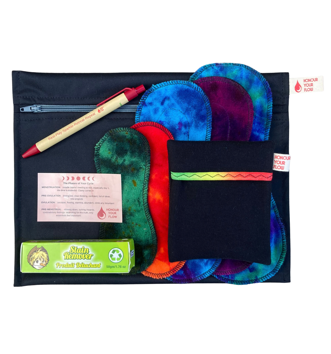 Starter Pack UK size 6-8 -  Organic Cotton Reusable Period Pad Kit