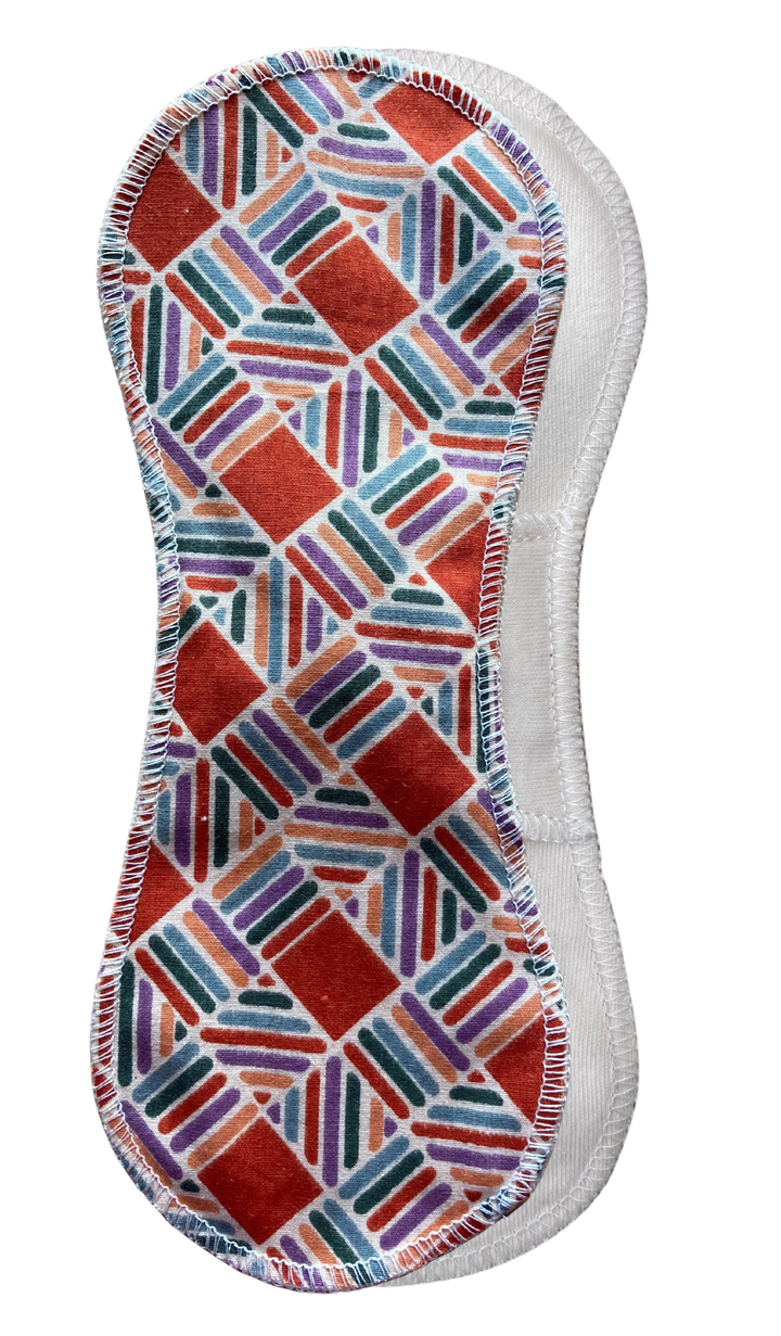 Geometric Mini-Long Pad - Organic Cotton Reusable Pantyliner