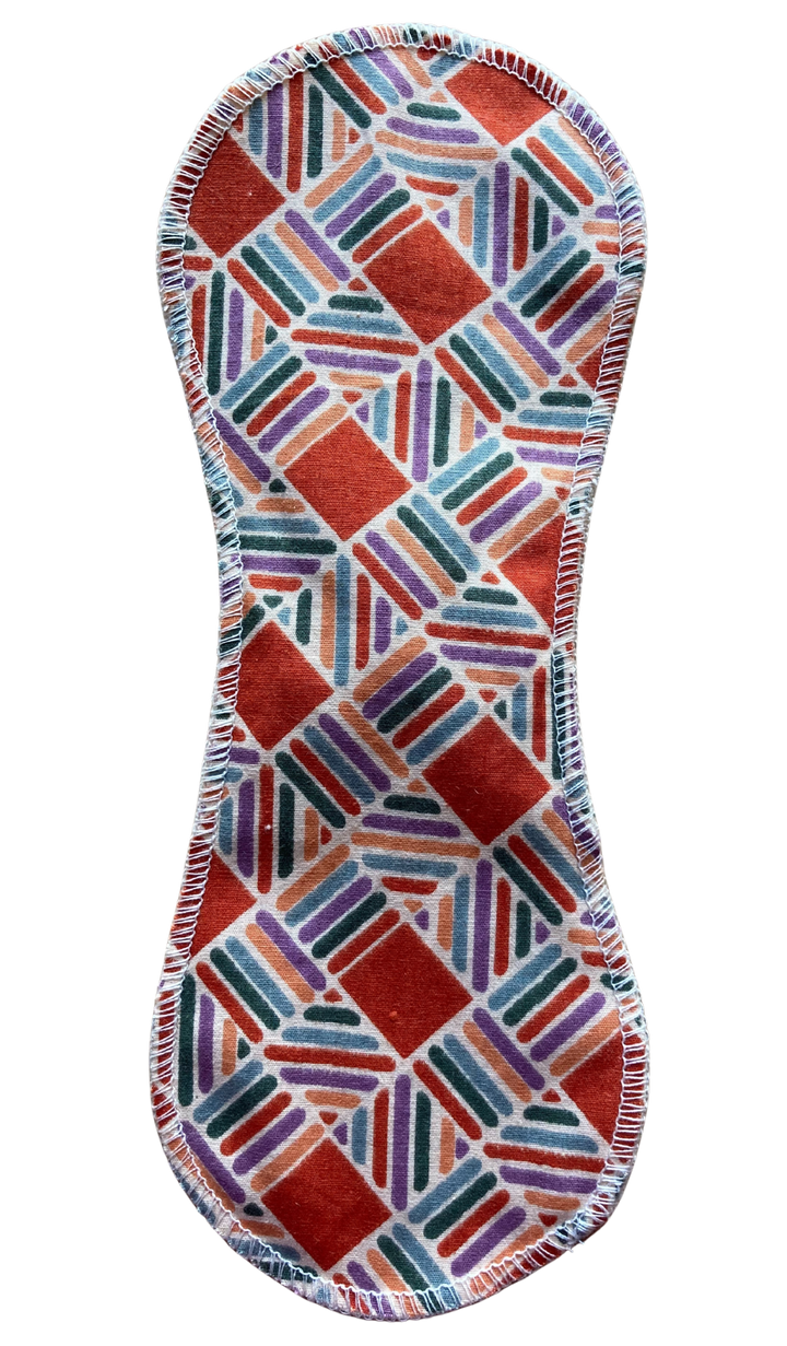 Geometric Mini-Long Pad - Organic Cotton Reusable Pantyliner
