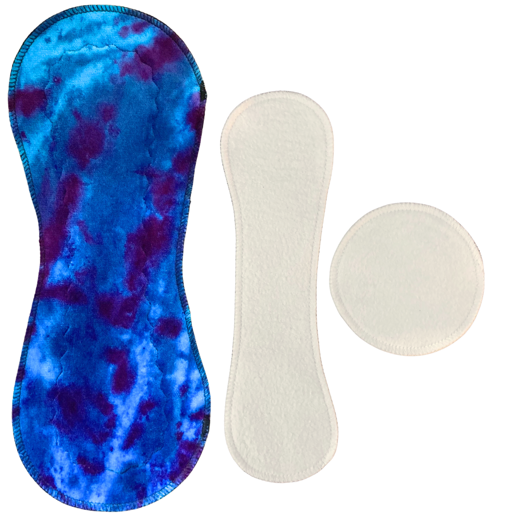 IMPROVED DESIGN Moody Blue Slim Mega Sandwich Incontinence Heavy Flow Pad