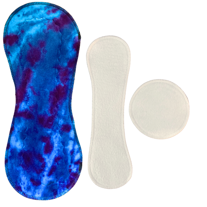 IMPROVED DESIGN Moody Blue Slim Mega Sandwich Incontinence Heavy Flow Pad