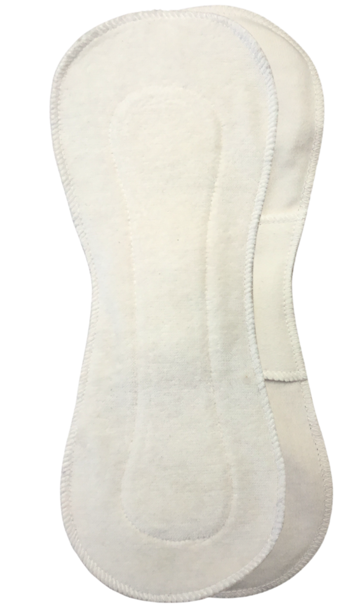 Natural Regular-Long Pad - Organic Cotton Velour Reusable Sanitary Pad Incontinence Pad