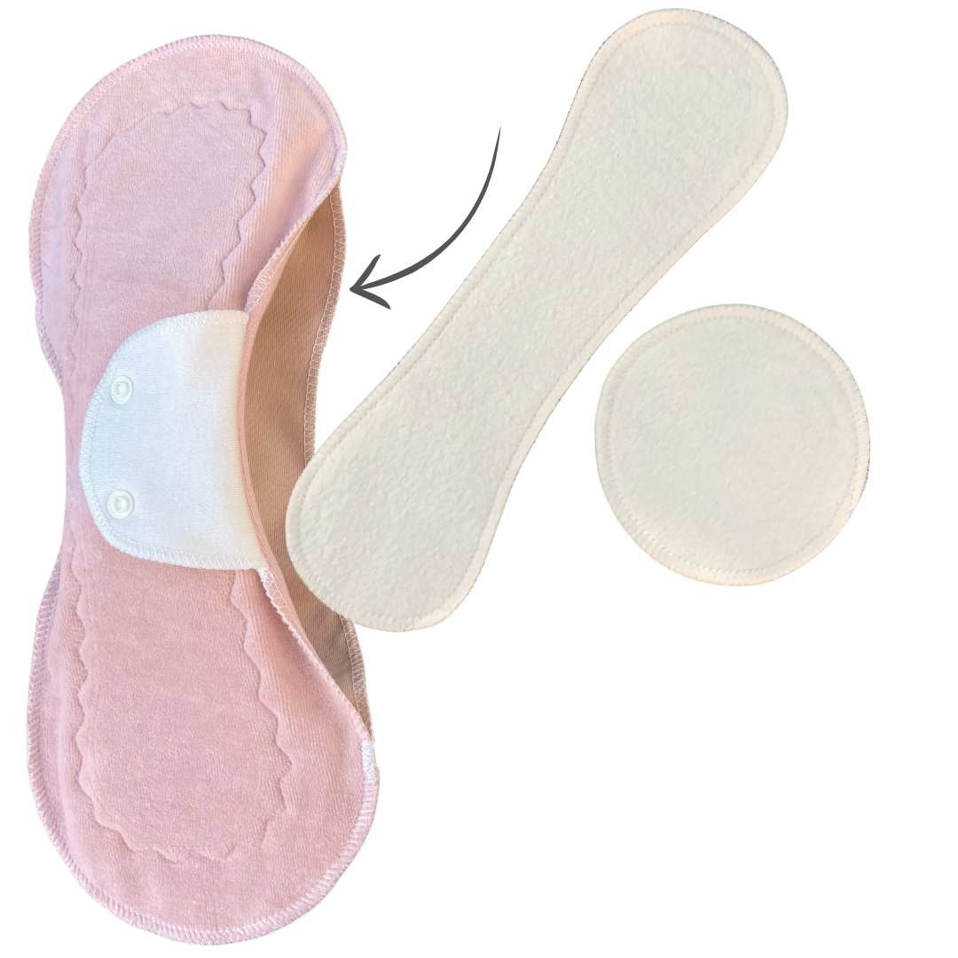 IMPROVED DESIGN Powder Pink Slim Mega Sandwich Incontinence Heavy Flow Pad