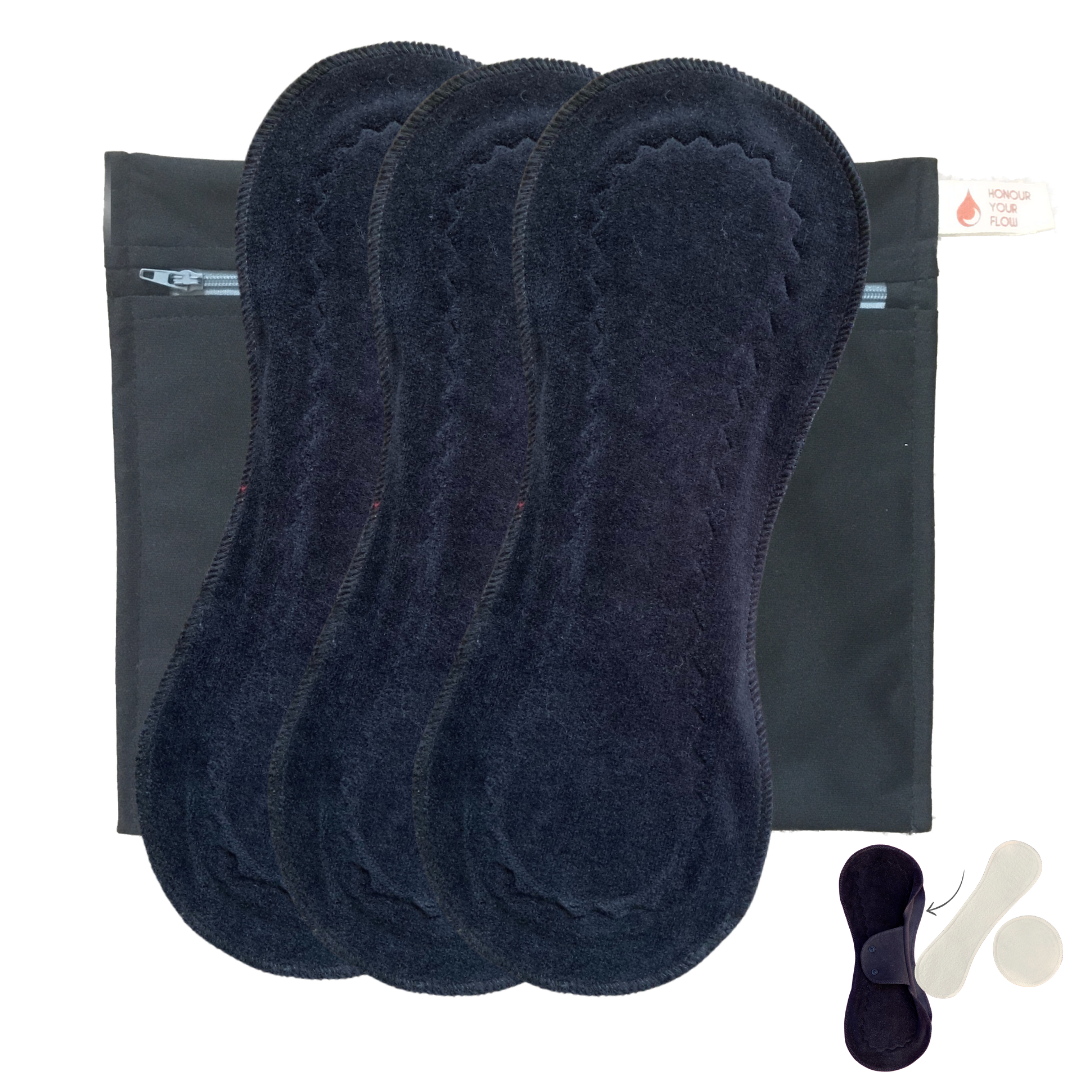 IMPROVED DESIGN Slim Mega Sandwich Pad Starter Pack for Incontinence - 3 pads