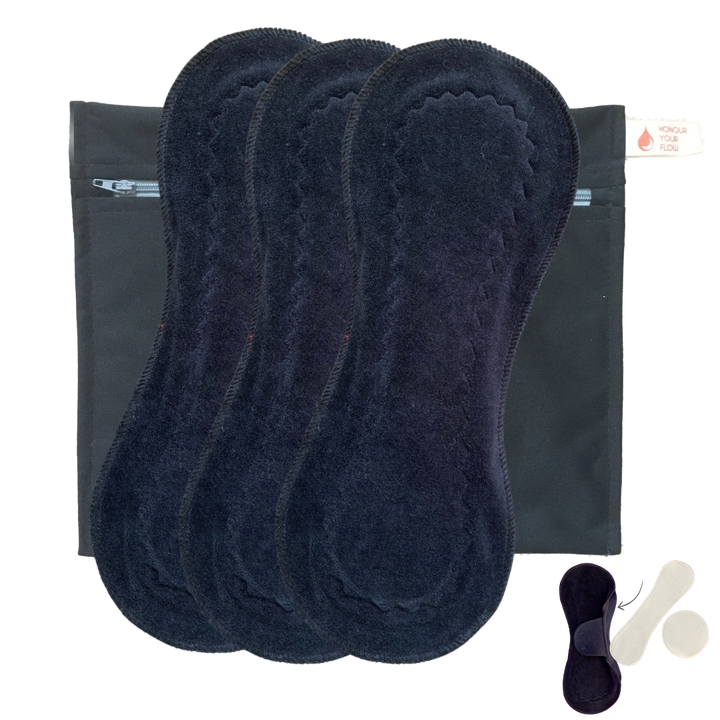 IMPROVED DESIGN Slim Mega Sandwich Pad Starter Pack for Incontinence - 3 pads