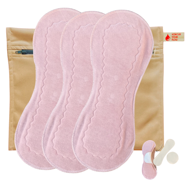 IMPROVED DESIGN Slim Mega Sandwich Pad Starter Pack for Incontinence - 3 pads