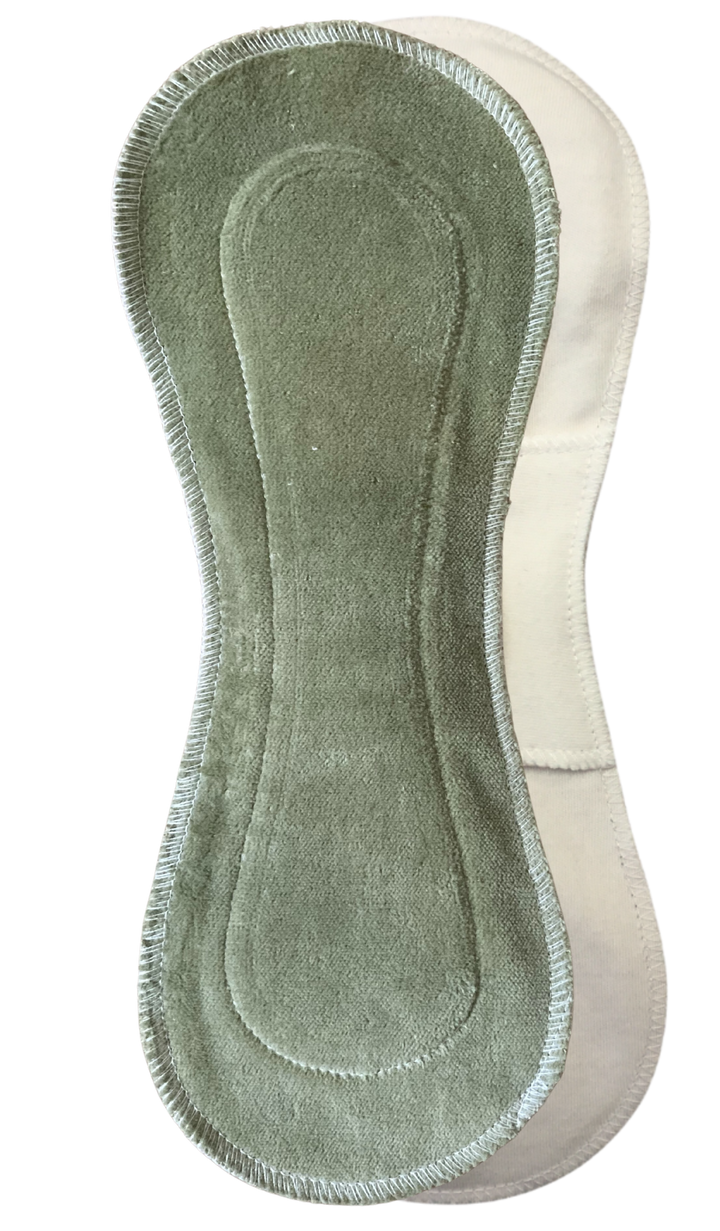 Sage Green Regular-Long - Organic Cotton Velour Reusable Sanitary Pad