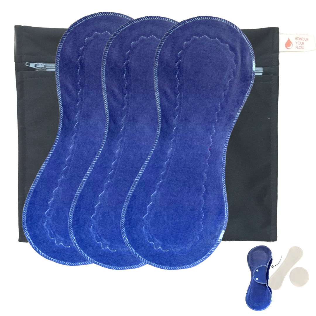 IMPROVED DESIGN Slim Mega Sandwich Pad Starter Pack for Incontinence - 3 pads