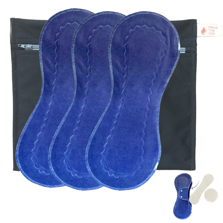 IMPROVED DESIGN Slim Mega Sandwich Pad Starter Pack for Incontinence - 3 pads