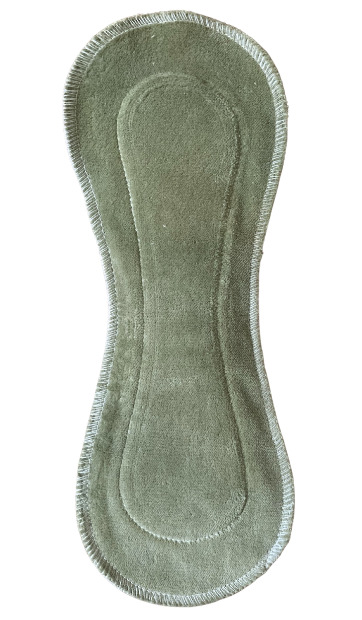 Sage Green Regular-Long - Organic Cotton Velour Reusable Sanitary Pad
